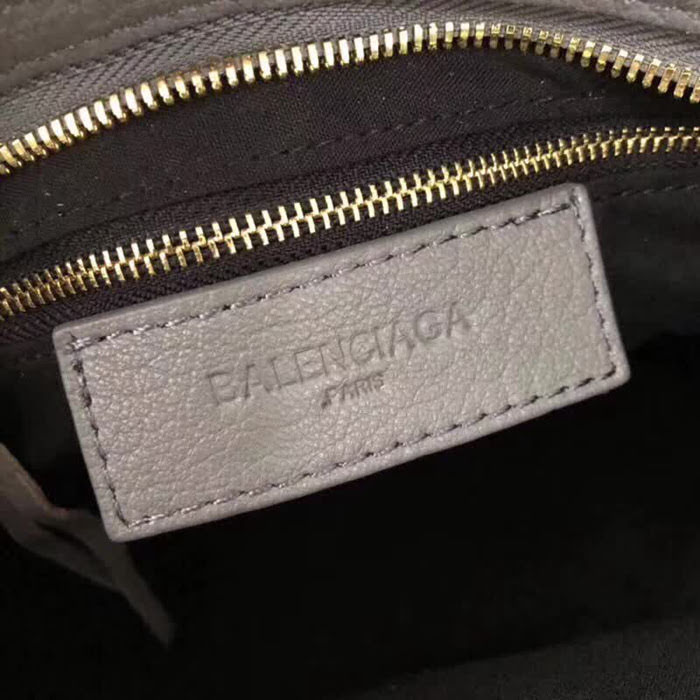 BALENCIAG巴黎世家 機車包 23cm原版山羊皮配金邊 手提肩背斜挎包  BL1371